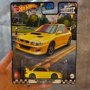 Hot Wheels Boulevard '98 Subaru Impreza 22B-STi Toy Car - Yellow